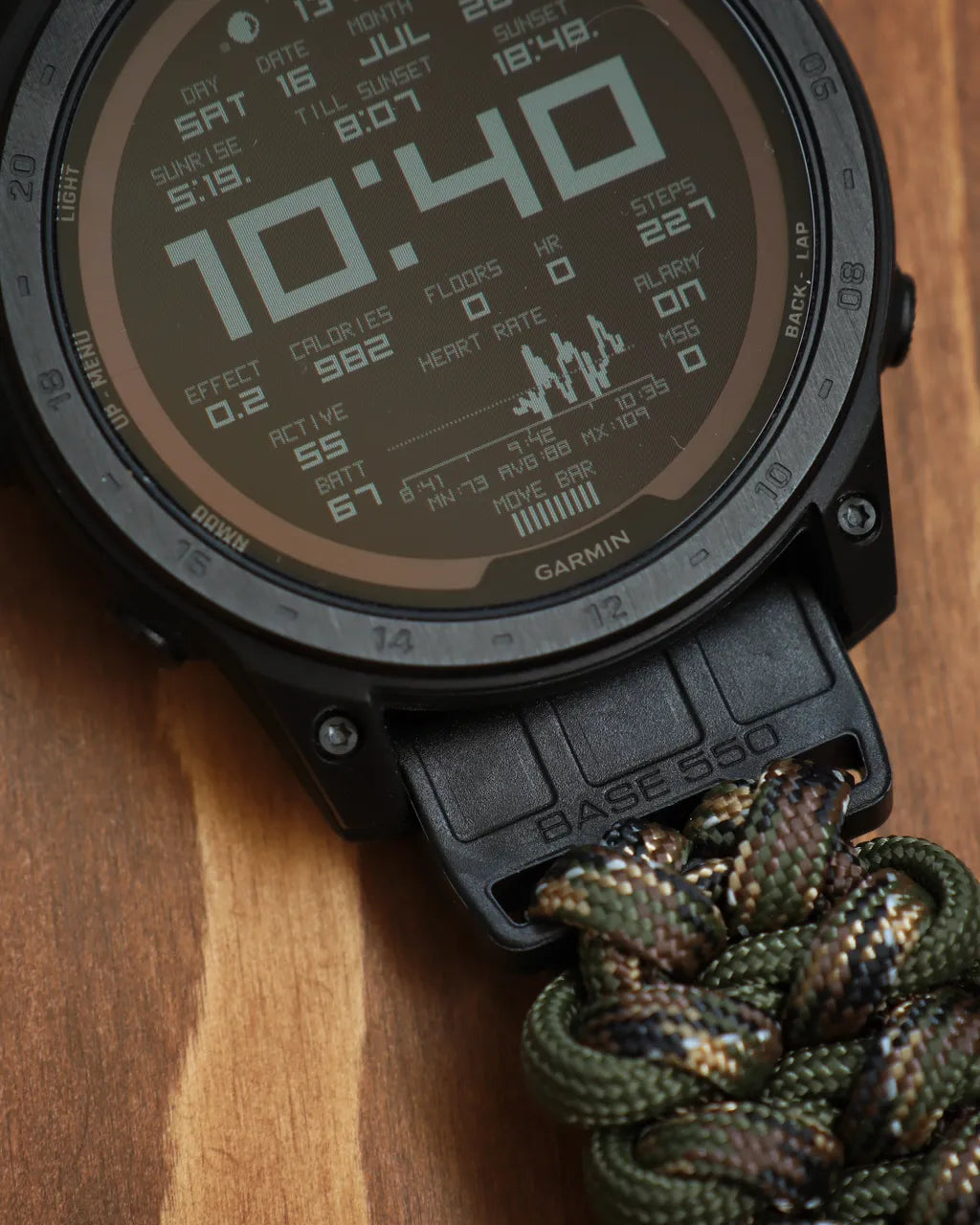 BASE 550 Cobra buckle paracord watch strap