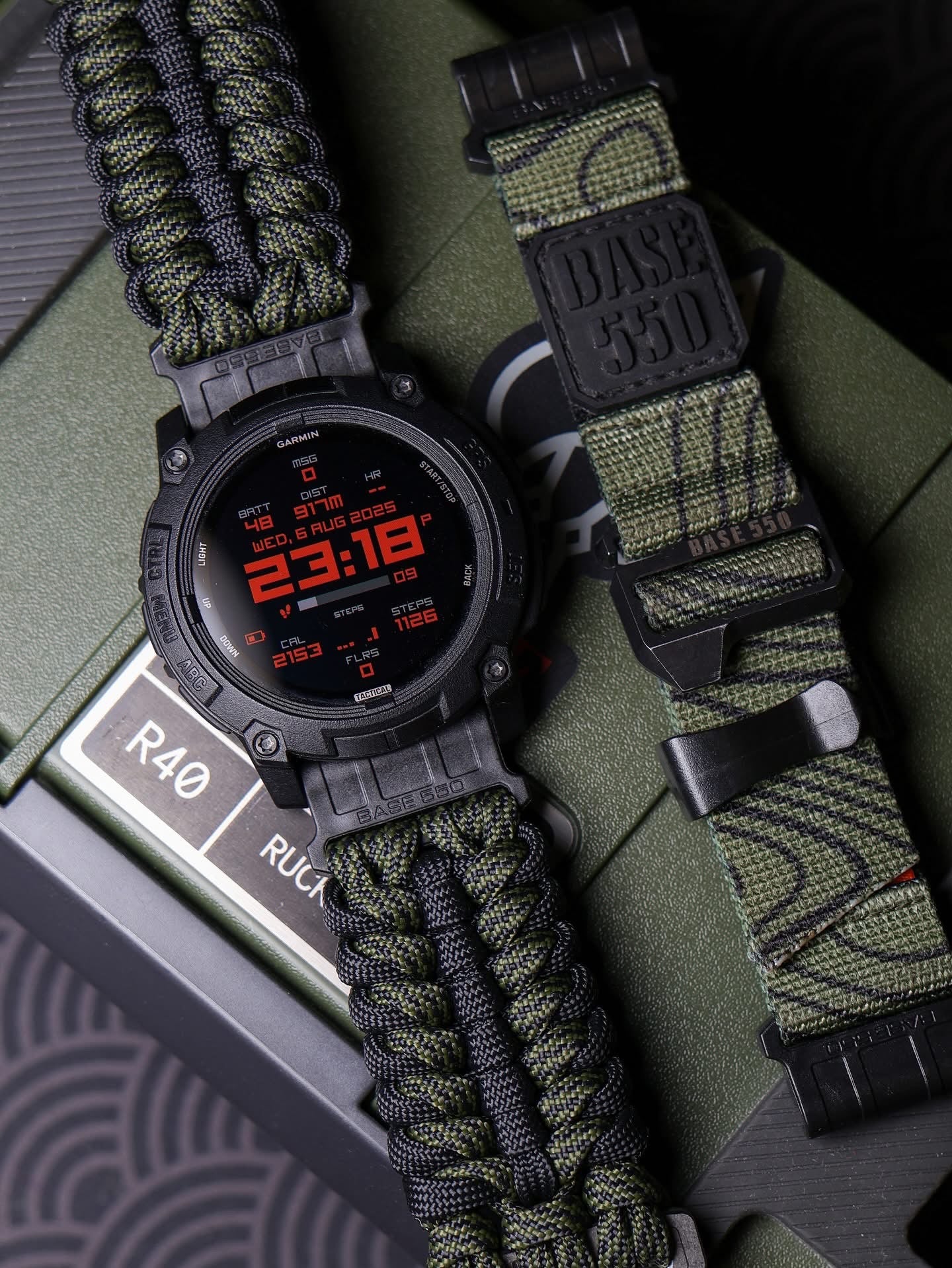 BASE 550 Cobra buckle paracord watch strap